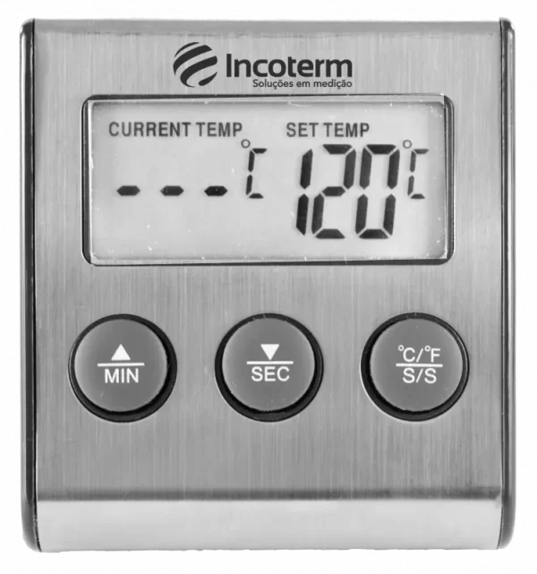 Termômetro Culinário em L Digital de -26ºC a 250ºC para Forno - INCOTERM - Com Certificado de Calibração com Selo de Acreditação RBC - Image 3