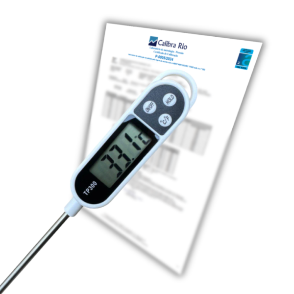 Termômetro tipo Espeto Digital -50 A 300 °C com Certificado de Calibração com Selo de Acreditação RBC