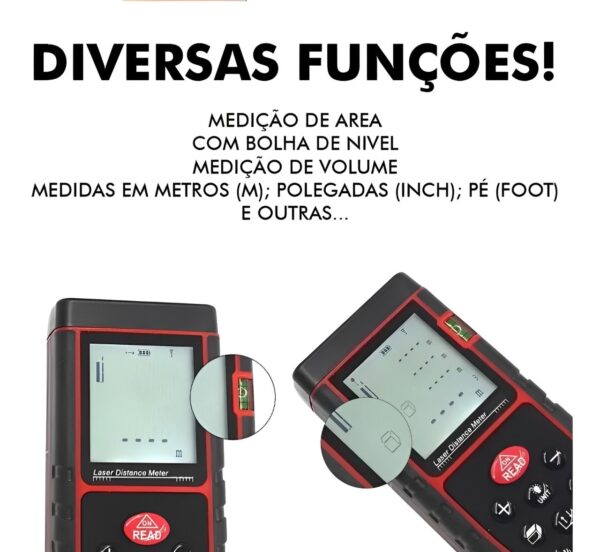 Trena a Laser Digital 0 a 40000 mm com Certificado de Calibração Rastreável - Image 3