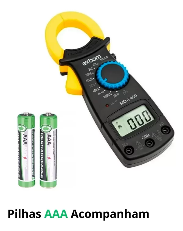 Alicate Volt-Amperímetro Digital Exbom MD-Y400 com Certificado de Calibração Rastreável à RBC - Image 2