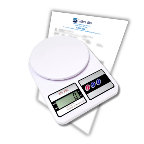 Balanças De Cozinha Digital De Mesa SF-400 De 0 a 10 kg com Certificado de Calibração Rastreável