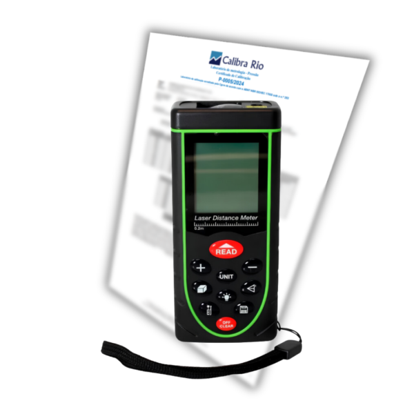 Trena a Laser Digital 0 a 40000 mm com Certificado de Calibração Rastreável