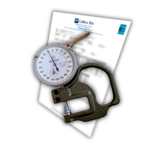 Medidor de Espessura Mitutoyo 7301 de 0,001 mm a 5 mm com Certificado de Calibração com Selo de Acreditação RBC