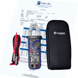 Alicate Amperímetro Digital Incoterm AD230 com Certificado de Calibração Rastreável