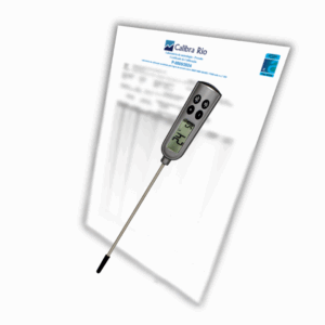 Termômetro Tipo Espeto Digital de -50°C a 300°C com Haste de 145 mm - 9791 Plus - INCOTERM - com Certificado de Calibração com Selo de Acreditação (RBC)